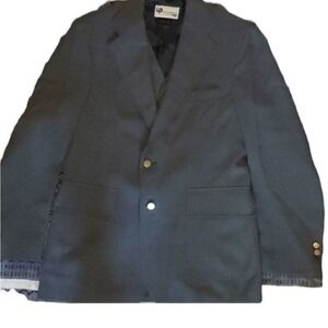 70s 80s vintage Levis Panatela Sportswear Mens Gray 2 Piece Suit Blazer Vest Set